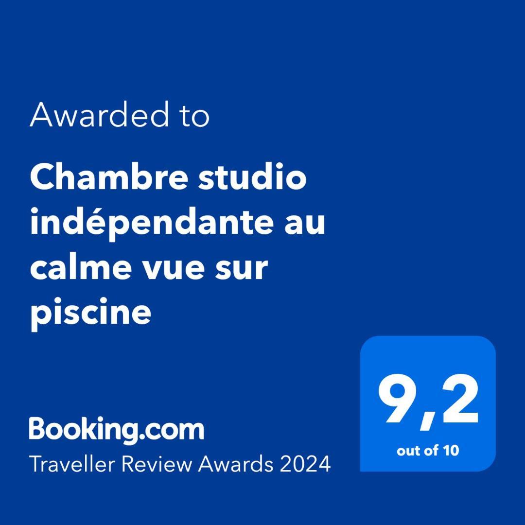 Chambre studio indépendante au calme vue sur piscine Teyran Exterior foto